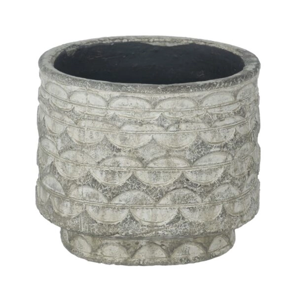 Artekko Pot Κασπώ από Τερακότα σε Γκρι Πατίνα (20x20x16.5)cm