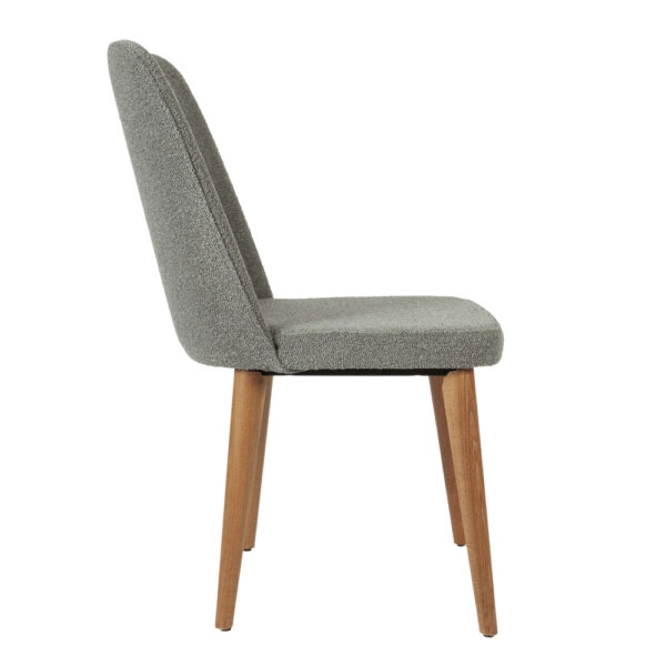 MILANO CHAIR LIGHT WALNUT NATURAL MAZZ FABRIC SALONA V 21