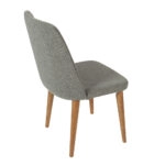 MILANO CHAIR LIGHT WALNUT NATURAL MAZZ FABRIC SALONA V 21