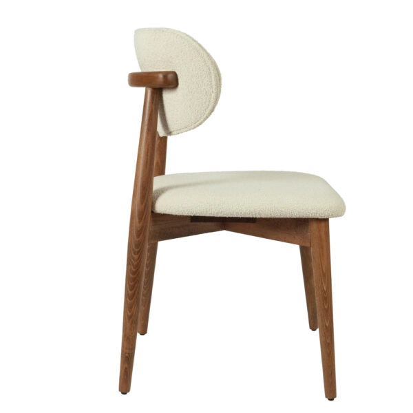 BOMONTI CHAIR WALNUT LIGHT  LEGS  MAZZ FABRIC  SALONA V 24