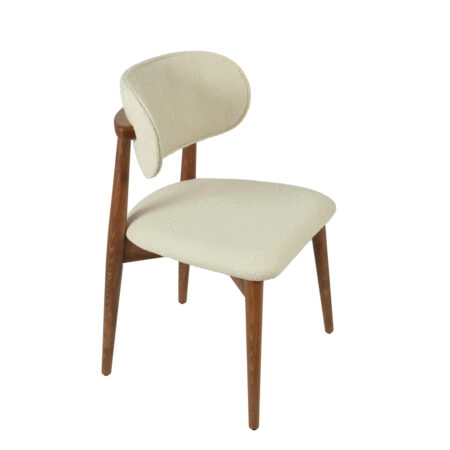 BOMONTI CHAIR WALNUT LIGHT  LEGS  MAZZ FABRIC  SALONA V 24