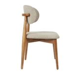 BOMONTI CHAIR WALNUT LIGHT LEGS MAZZ FABRIC SALONA V 25