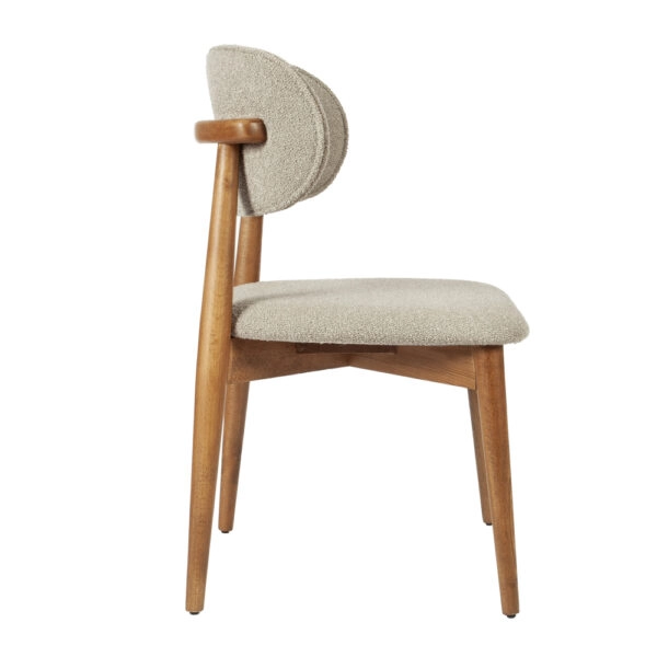 BOMONTI CHAIR WALNUT LIGHT LEGS MAZZ FABRIC SALONA V 25