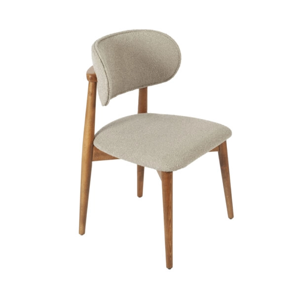 BOMONTI CHAIR WALNUT LIGHT LEGS MAZZ FABRIC SALONA V 25