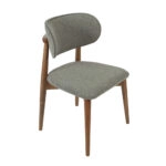 BOMONTI CHAIR WALNUT NATURAL  LEGS  MAZZ FABRIC  SALONA V 21