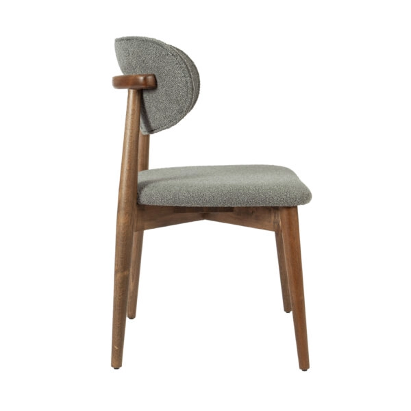 BOMONTI CHAIR WALNUT NATURAL  LEGS  MAZZ FABRIC  SALONA V 21
