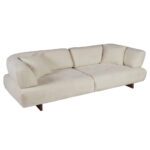 Artekko Anemon Τριθέσιος Εκρού Καναπές με Μπουκλέ Ύφασμα (240x85x70)cm