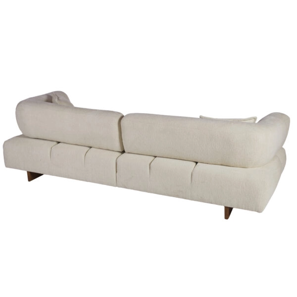 Artekko Anemon Τριθέσιος Εκρού Καναπές με Μπουκλέ Ύφασμα (240x85x70)cm