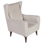 Artekko Rosie Μπεζ Υφασμάτινη Μπερζέρα (80x70x100)cm