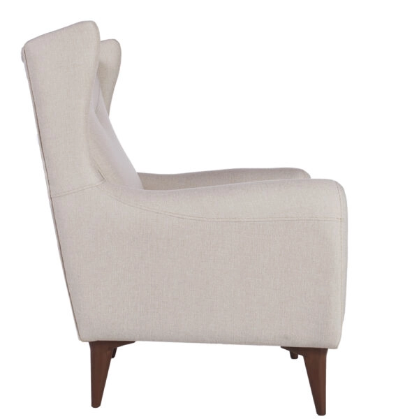 Artekko Rosie Μπεζ Υφασμάτινη Μπερζέρα (80x70x100)cm