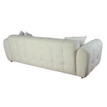 Artekko Sara Εκρού Μπουκλέ Τριθέσιος Καναπές (240x100x80)cm