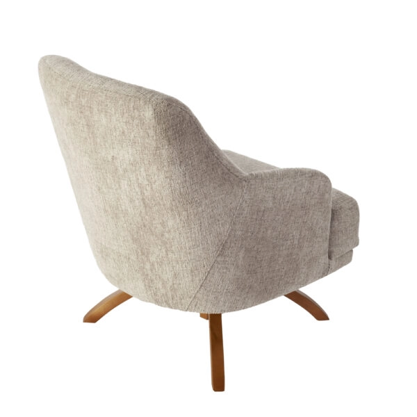 Artekko Oslo Μπεζ Μπουκλέ Περιστρεφόμενη Πολυθρόνα Μπερζέρα (65x85x88)cm