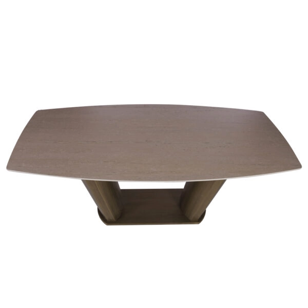 Artekko Stone Καφέ Τραπεζαρία MDF με Όψη Πέτρας στην Επιφάνεια (200x100x78)cm