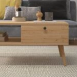 Τραπεζάκι σαλονιού Napoli Megapap χρώμα oak 90x50x44εκ.