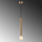 Φωτιστικό οροφής Lizy I Megapap E27 μεταλλικό μονόφωτο χρώμα χρυσό vintage Ø4x139εκ.