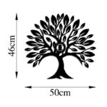 Απλίκα τοίχου Tree Megapap E27 μεταλλική χρώμα μαύρο 50x9x46εκ.