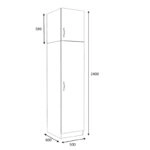 Ντουλάπα ρούχων Victoria Megapap μονόφυλλη με πατάρι χρώμα φυσικό οξιάς 50x60x240εκ.