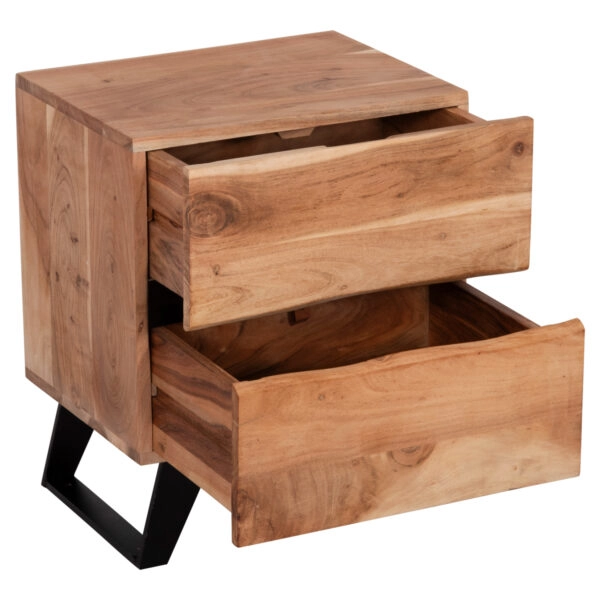 ΚΟΜΟΔΙΝΟ ALICIA ΑΠΟ ΜΑΣΙΦ ΞΥΛΟ ΑΚΑΚΙΑΣ HM8360.11 45x35x56Y εκ.