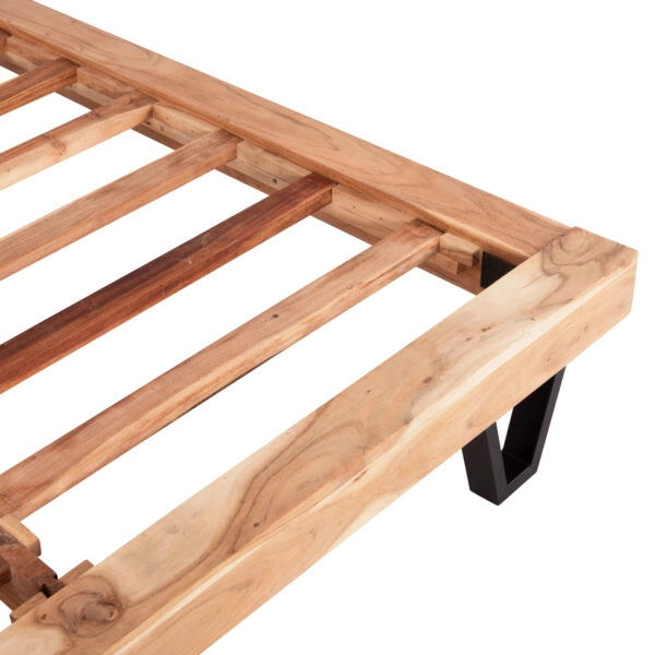 ΚΡΕΒΑΤΙ ALICIA ΑΠΟ ΜΕΤΑΛΛΟ ΚΑΙ ΜΑΣΙΦ ΞΥΛΟ ΑΚΑΚΙΑΣ 212x180x94Yεκ.(ΣΤΡΩΜΑ 160Χ200)HM8359.11