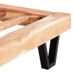 ΚΡΕΒΑΤΙ ALICIA ΑΠΟ ΜΕΤΑΛΛΟ ΚΑΙ ΜΑΣΙΦ ΞΥΛΟ ΑΚΑΚΙΑΣ 212x180x94Yεκ.(ΣΤΡΩΜΑ 160Χ200)HM8359.11