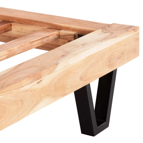 ΚΡΕΒΑΤΙ ALICIA ΑΠΟ ΜΕΤΑΛΛΟ ΚΑΙ ΜΑΣΙΦ ΞΥΛΟ ΑΚΑΚΙΑΣ 212x180x94Yεκ.(ΣΤΡΩΜΑ 160Χ200)HM8359.11