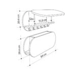 ΚΡΕΜΑΣΤΡΑ ΕΙΣΟΔΟΥ & ΚΛΕΙΣΤΟ ΡΑΦΙ STOR HM18078.02 ΜΕΛΑΜΙΝΗ ΛΕΥΚΗ 84x12x28.6Υεκ