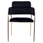 ΠΟΛΥΘΡΟΝΑΚΙ KELSO HM8521.04 ΒΕΛΟΥΔΟ ΜΑΥΡΟ & ΕΠΙΧΡΥΣΟ ΠΟΔΙ 52,5x52x80Υ εκ.