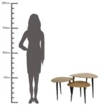 Τραπεζάκι  Καφέ Ξύλο 65x65x45cm Σετ 3Τμχ