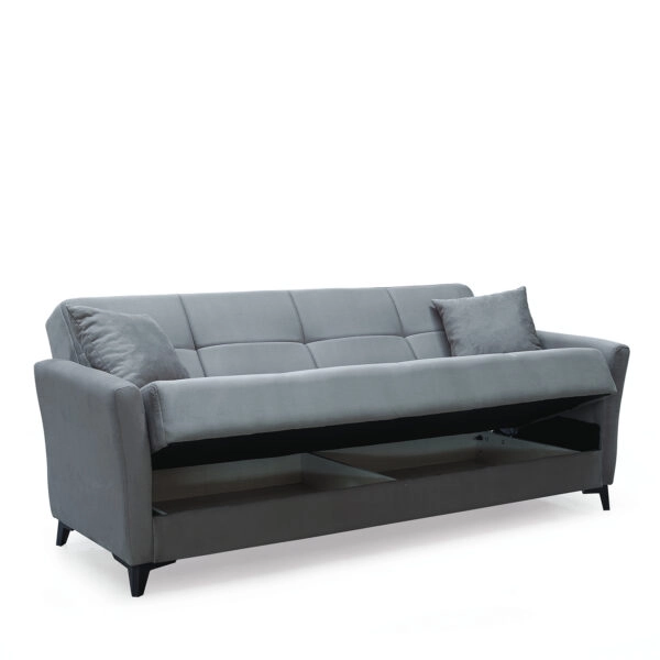 Καναπές Κρεβάτι Τριθέσιος  JAVIER 3S Γκρι 210x84x86cm