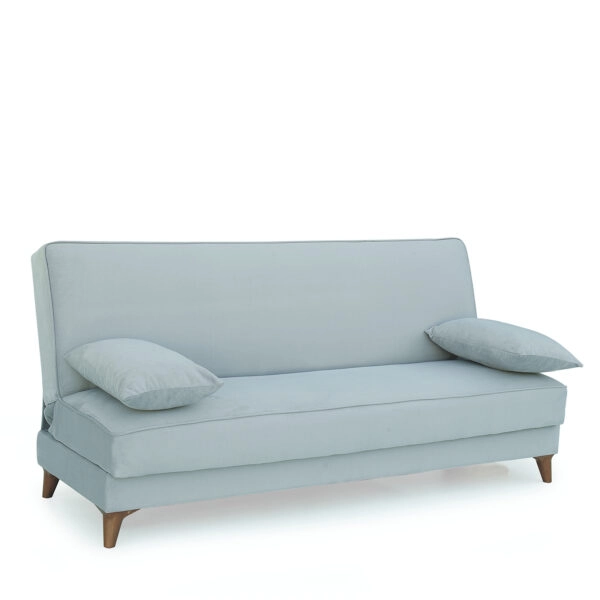 Καναπές Κρεβάτι Τριθέσιος  LEO Ανοιχτό Γκρι 190x84x86cm