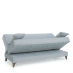 Καναπές Κρεβάτι Τριθέσιος  LEO Ανοιχτό Γκρι 190x84x86cm