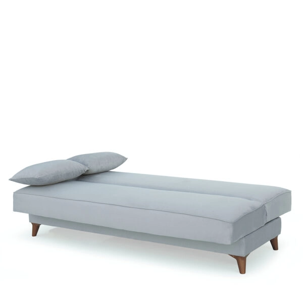 Καναπές Κρεβάτι Τριθέσιος  LEO Ανοιχτό Γκρι 190x84x86cm