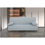 Καναπές Κρεβάτι Τριθέσιος  LEO Ανοιχτό Γκρι 190x84x86cm