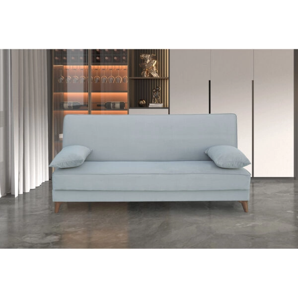 Καναπές Κρεβάτι Τριθέσιος  LEO Ανοιχτό Γκρι 190x84x86cm