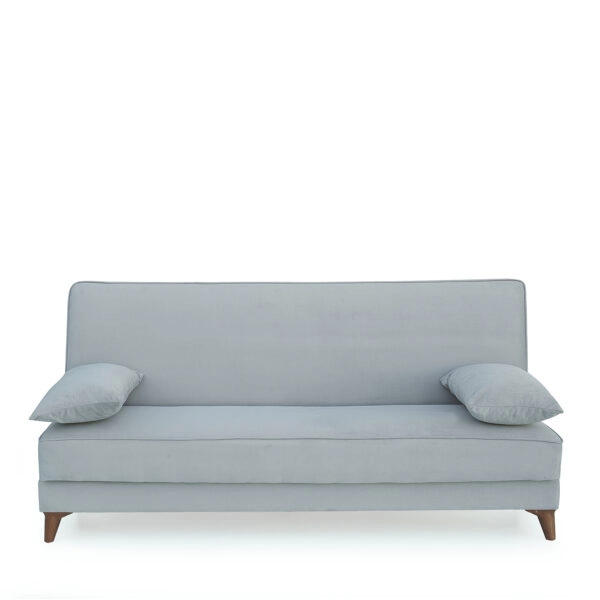 Καναπές Κρεβάτι Τριθέσιος  LEO Ανοιχτό Γκρι 190x84x86cm