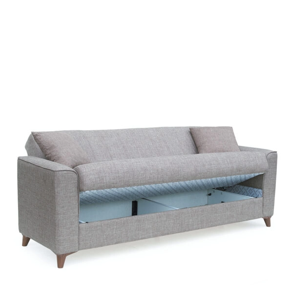 Καναπές Κρεβάτι Τριθέσιος GERARDO Καφέ 210x84x86cm