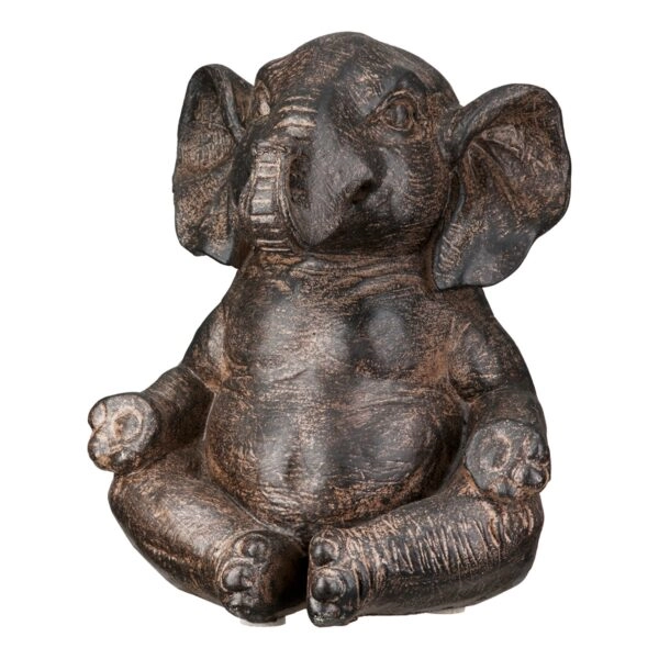 Figure Elephant Synthetic Resin Brown Ποικιλία 3 φορές 10X15X16Cm 10X15X16Cm