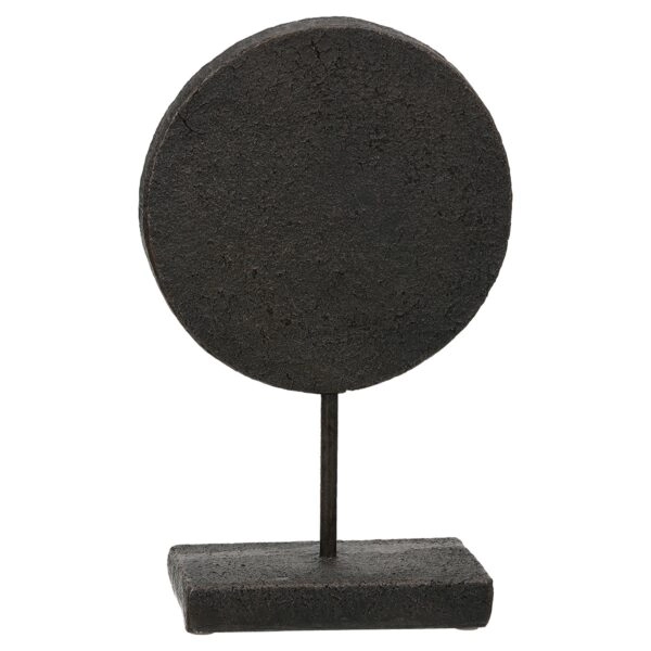 Stand Relief Round "Lice" Face Motif Πολυρεζίνη Μαύρο PU 15x8x24.5cm