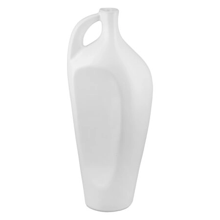 Βάζο Μπουκάλι 'Bianca' Κεραμικό Λευκό 6x10.5x25cm