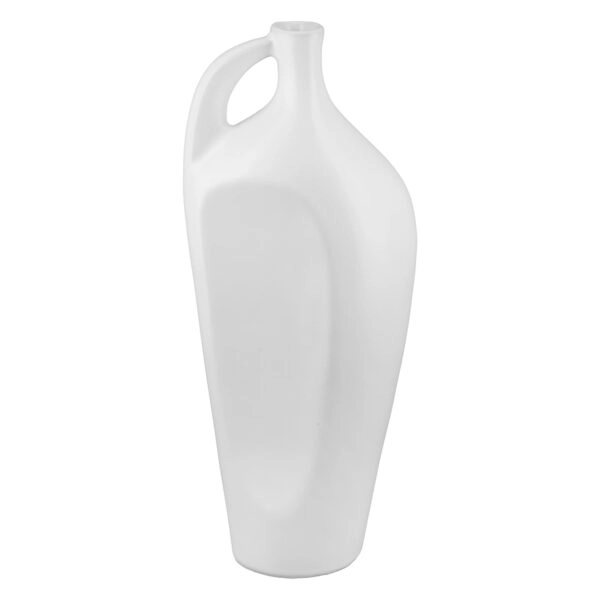 Βάζο μπουκαλιού "Bianca" Κεραμικό Λευκό 105X6X25Cm 105X6X25Cm