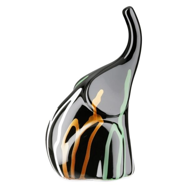 Figure Elephant Ceramic Black 12X8X19Cm 12X8X19Cm