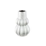 Βάζο Κεραμικό Ασημί χρώμα D10X16Cm D10X16Cm