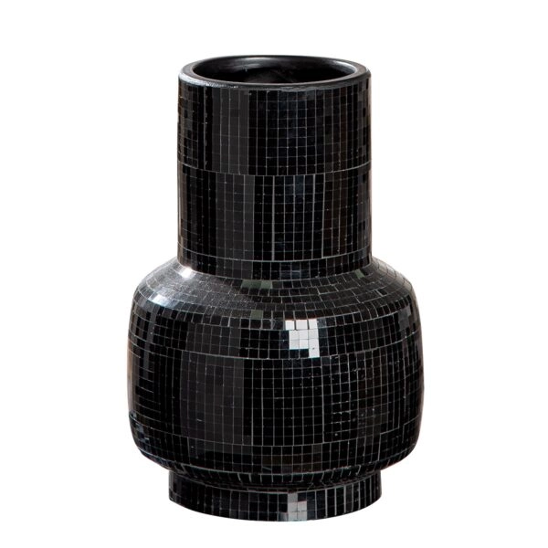 Βάζο Λαιμού Κεραμικό Μαύρο D16X24Cm D16X24Cm