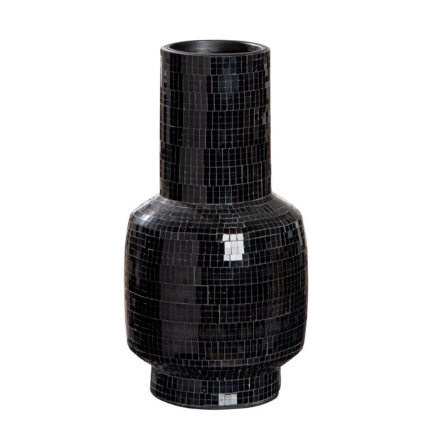 Βάζο Λαιμού Κεραμικό Μαύρο D15X30Cm D15X30Cm