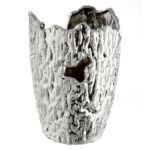 Βάζο Κωνικό Κεραμικό Ασημί Χρώμα D13X19Cm D13X19Cm