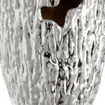 Βάζο Κωνικό Κεραμικό Ασημί Χρώμα D14X22Cm D14X22Cm