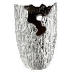 Βάζο Κωνικό Κεραμικό Ασημί Χρώμα D14X22Cm D14X22Cm