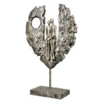 Γλυπτό Καρδιά "Paar Im Herz" Couple Motif Πολυρεζίνη Χρυσό PU 21x8x34cm
