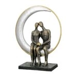Γλυπτό Moon "Moonlight" Couple Motif Πολυρεζίνη Μπρούντζινο PU 24x9x29cm