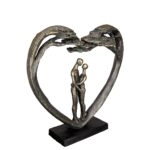 Γλυπτό Καρδιά "Love Tree" Couple Motif Πολυρεζίνη Μπρούντζινο PU 32X8x31.5cm